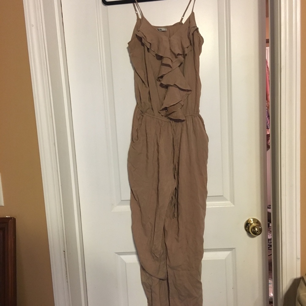 Beige full leg romper